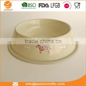 Food Feeder Dish Serving Bowl Water Container Rubber Base Cat Dog Pet Bowl thumbnail-1