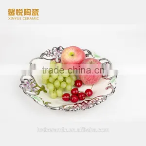 Wholesale Decoration Bulk Ceramic Fruit Tray/dessert Tray Dinner Plate thumbnail-1