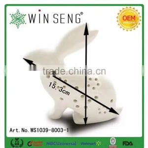 Porcelain Rabbit for Garden Decoration With Hollowed Out Shape thumbnail-4