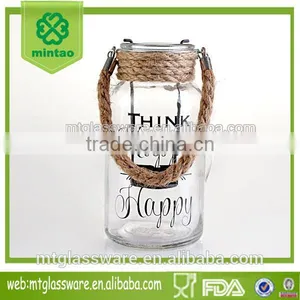 Glass Lantens With Handle thumbnail-1