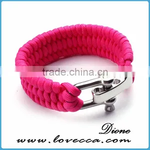 Wholesale Paracord Survival Bracelet Adjustable Buckle Bracelets for Outdoor Emergency thumbnail-1