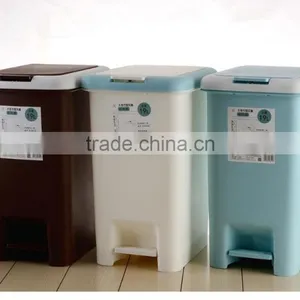 19L Novelty Plastic Decorative Trash Bin Pedal Waste Bin for Household thumbnail-1