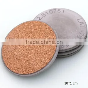 4 Set Engraved Concrete Coasters With Cork Back thumbnail-1