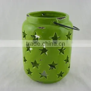 Star Hole Antique Ceramic Lamps thumbnail-1