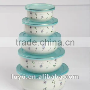 Enamel Storage Bowl Food Container thumbnail-4