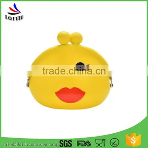 Promotional Cartoon Shape Silicone Coin Bag Food Grade Silicone Coin Wallet for Kids thumbnail-1
