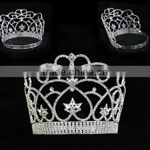 Big Rhinestone Diamante Pageant Jewelry Fashion Quality Hair Tiaras thumbnail-2