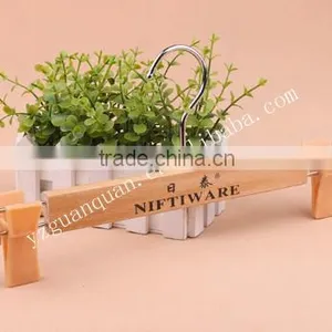 Trousers Hanger With Hooks Clamps for Plastic Pants Wooden Hanger thumbnail-3