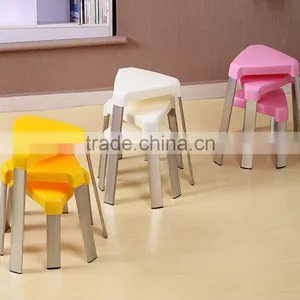 Candy-colored Thick Stainless Steel Household Plastic Stool thumbnail-1