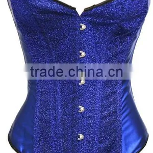 New Feeling Whole Sale Cheap Halloween Hot Sale Mature Women Burlesque Waist Cincher Corset Purple Red Green Golden Blue Color thumbnail-5