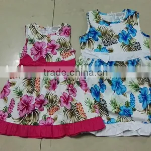 Girl's New Design High Quality Summer Printed Dress Stock Clearance thumbnail-1