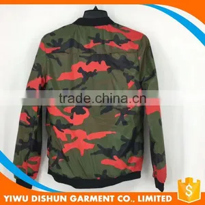 Men Latest Designs Customized Military Nylon Camouflage Varsity Jacket thumbnail-5