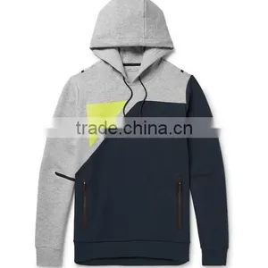 Custom Best Quality Plain Sport Hoodie Patchwork Pull Over Jersey Hoodies and Sweatshirts thumbnail-5