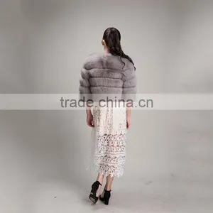 Myfur Women Winter Fox Fur Overcoats Hot Sale Fashion Lady Trim Fur Coats thumbnail-3