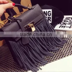 DY0036Z Europea Fashon Ladies Real Leather Fringe Mini Tote Bag thumbnail-1