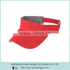 Red Color High Quality Ladies Golf Visor Custom Made Embroidered Logo thumbnail-1
