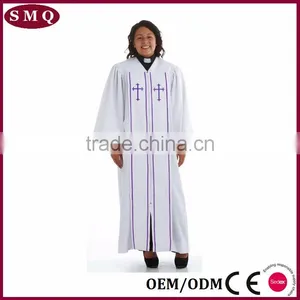 High Quality Church Cross Embroidery Pulpit Baptismal Robe thumbnail-3