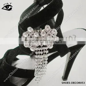 Bling Rhinestone Crystal Shoe Clips Tassels Crystal Shoe Clips for Women thumbnail-1