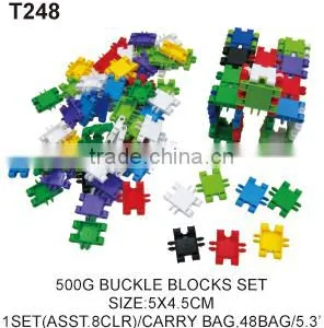 500g Colorful Plastic Intelligent Without Buckle Blocks Educational Toys For Kids thumbnail-1