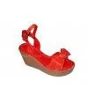 9cm Heels PU Upper / Lining Material Red Ladies Wedge Sandals thumbnail-1