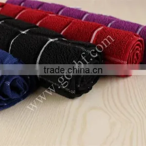 Plush Grid Pattern 100% Cotton Bath Mat thumbnail-3