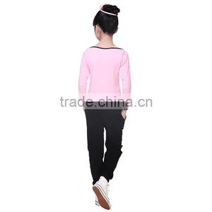 New Spring Girls Hoodies And Pants Boat Neck Long Sleeve Trendy Tracksuits Kids Pullover Sweatshirt Set thumbnail-6