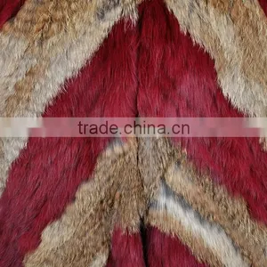 YR595 Newest Fashion Rabbit Knit Fur Vest/Real Fur Clothing thumbnail-3
