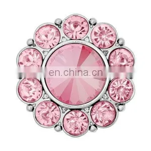 Pink Acrylic Rhinestone Buttons - 25mm thumbnail-1