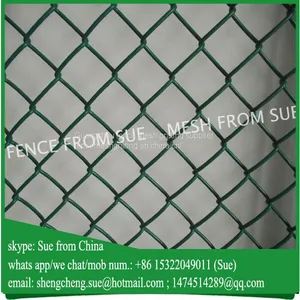 Green Pvc Coated Chain Link Fence for Basketball Playground thumbnail-2