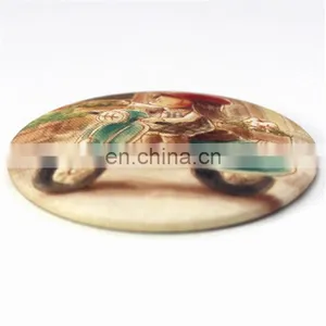 Sedex Audit Promotional Custom Mini Cute Unique Round Tin Plate Compact Pocket Mirror thumbnail-2