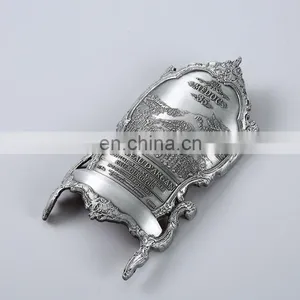 Factory Custom Metal Aluminum Printed 3D Wine Emblem Label With Good Sticker thumbnail-1
