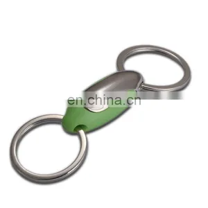 Premium Gift Candy Color Fashion Key Ring Double Rings Silicone Keychain Pvc Key Chain thumbnail-1