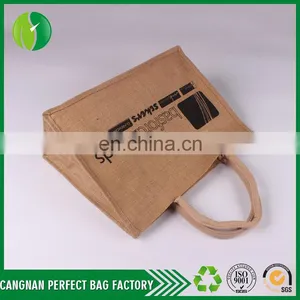 2017 Durable Eco Friendly Low Price Custom Logo 100% Jute Bag thumbnail-5