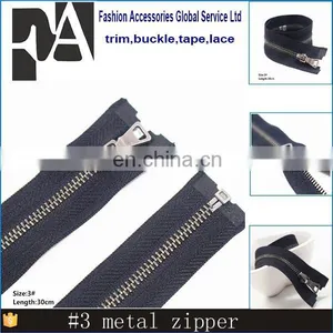 Black Colors Available 30cm 100pcs Close-open Black Metal Zippers With Pearl Slider, Multi-color #3 Zippers For DIY Sewing thumbnail-1