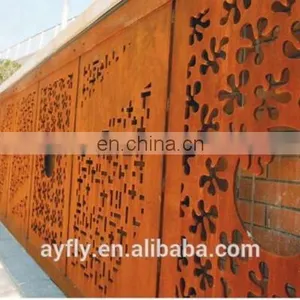 Customized High Quality Laser Cutting Corten Rusted Steel Screen thumbnail-4