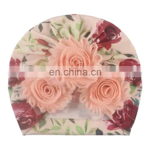 Babys Kids Bows Print Hat thumbnail-6