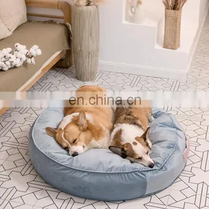 High End Pet Bed Luxury Dog Bed Soft Velvet Pet Sofa With Removable Cover Available in Multiple Colors thumbnail-1
