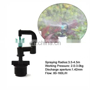 Plastic Small Automatic Rotating Garden Irrigation G Micro Sprinkler Head thumbnail-6
