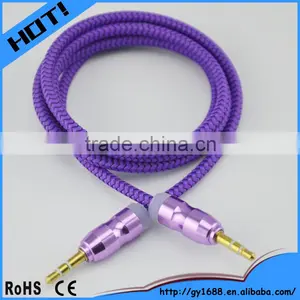 3.5mm Stereo Aux Cable With Double Braid Shield Car Audio Cable 1m Quality Choice thumbnail-3