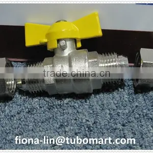 Gas Ball Valve With Movable Female Nipples and Brass Fittings thumbnail-3