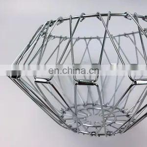 Wholesale Metal Wire Basket Home Decoration Kitchen Chicken Egg Snack Storage Basket Bathroom thumbnail-5