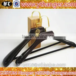 YY0539 Vintage Wooden Top Hanger With Trousers Bar Wood Coat Hanger thumbnail-1