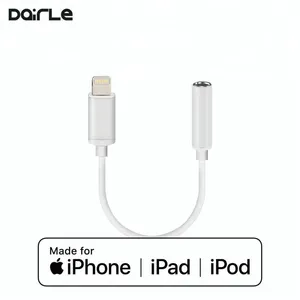 Original Quality MFi 8pin to 3.5MM Female Audio Jack Adapter for Iphone 8 thumbnail-2