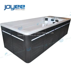 JOYEE Factory Fiberglass Acrylic Pool Swim Massage Spa Hot Tub 3 Person Exercise Swimming Pool For Sale thumbnail-3