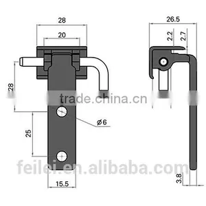 2015 New Design Zinc Plated Door Hinge for Cubicle Use thumbnail-6