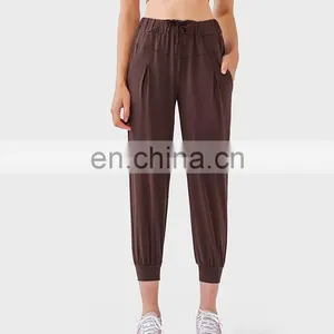 New Arrival High Waisted Yoga Jogger Pants Workout Running Gym Yoga Clothes Fitness Wear Casual Loose Pants For Women thumbnail-4