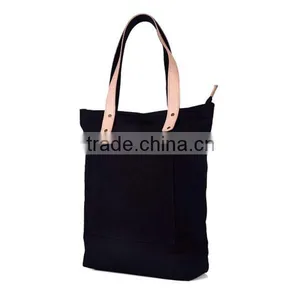 Eco Friendly Plain Black 24 oz Canvas Tote Bag,Cotton Canvas Tote Bag thumbnail-2
