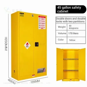 12 Gallon Hazardous Material Storage Cabinet With Double-layer Fire Structure and Air Vents for Hospital Administrative Areas and Clinics thumbnail-5