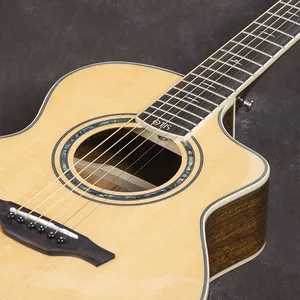 Reliable Folk Guitar Manufacturer Spot Stock Guitar Wholesale Otis Solid Top Glossy 362L thumbnail-4
