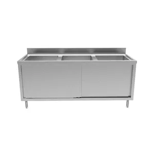 Modular Sink Cabinet System With Adjustable Legs and NSF Certification thumbnail-1